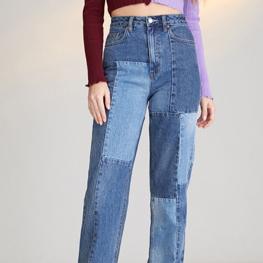 PacSunā NWOT Eco Patchwork Boyfriend Jeans
